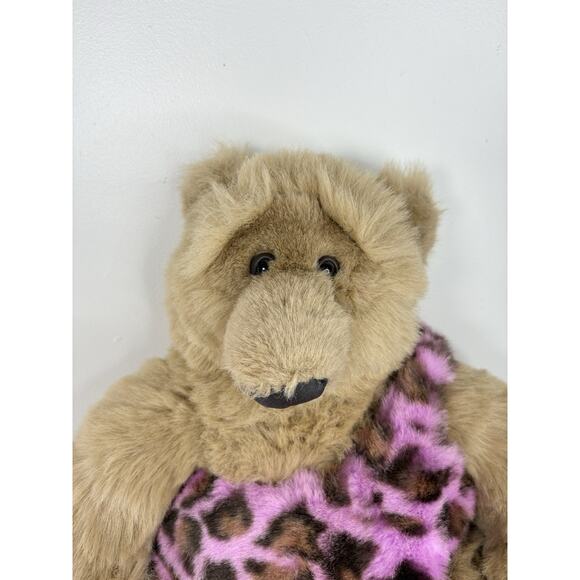 The Forebears Cave Man Papa Bear Plush Stuffed Animal Huggable Vintage Rare - Picture 2 of 9
